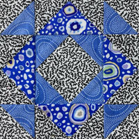 Hour Glass quilt block tutorial, 3 sizes