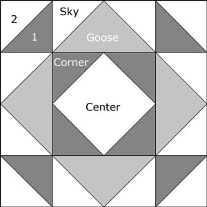 Hour Glass patchwork design