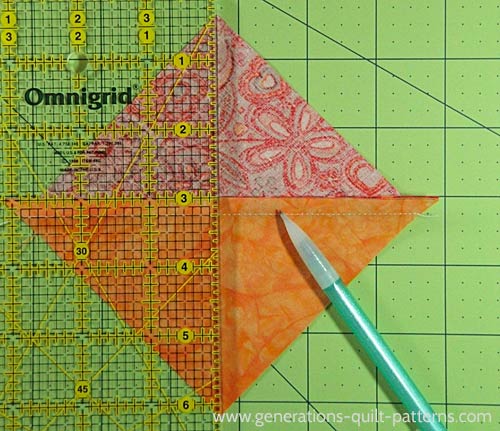 Hourglass Quilt Block Chart