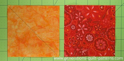 Hourglass Quilt Block Chart