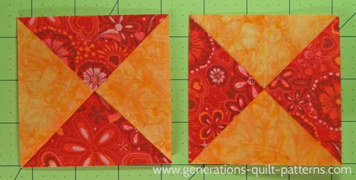 Hourglass Quilt Block Chart