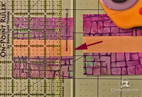 Use the OnPoint ruler to subcut the patches