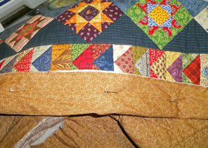 Extra quilt batting wrapped