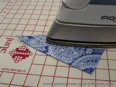 Press the unit flat to set the seam Press the unit flat to set the seam