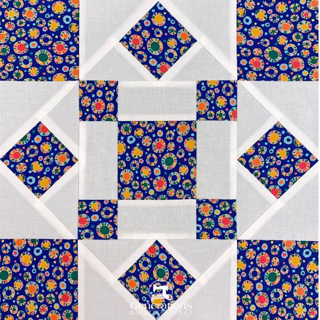 The Hull's Victory quilt block tutorial sample block The Hull's Victory quilt block tutorial sample block