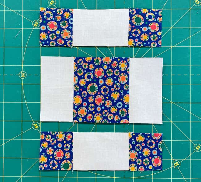 The units stitched into rows The units stitched into rows