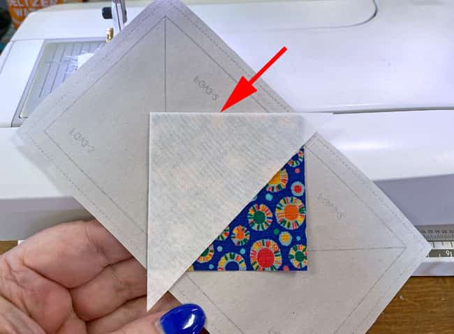 Position the first FGv3-2 patch right sides together with FGv3-1 Position the first FGv3-2 patch right sides together with FGv3-1