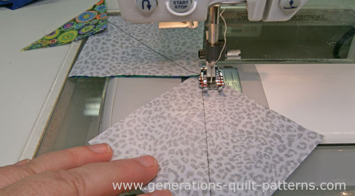 Stitch on both sides of the line Stitch on both sides of the line