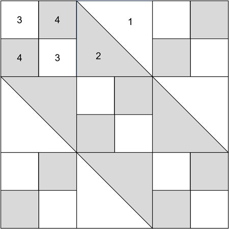 Jacob's Ladder quilt block design