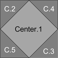 A square in a square unit is the center of the January Thaw quilt block A square in a square unit is the center of the January Thaw quilt block