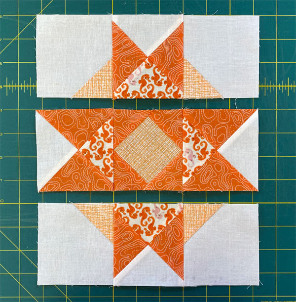 Stitch the units in each row together Stitch the units in each row together