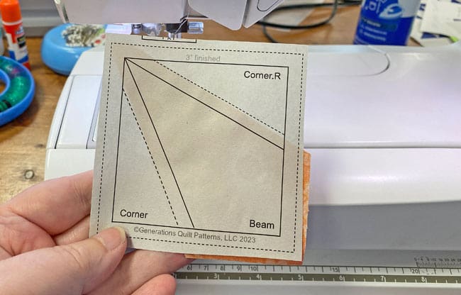 Position the Beam patch on the unprinted side of the pattern Position the Beam patch on the unprinted side of the pattern