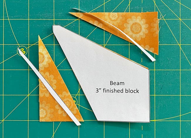 Subcutting the Beam square with a paper template Subcutting the Beam square with a paper template