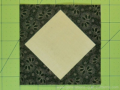 The finished center square in a square. The finished center square in a square.