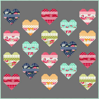 Love Letters 24in Block Panel Valentine Fabric Panel Blocks Henry Glass 