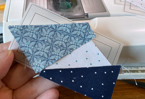 Match the diamond and corner patches for the opposite side of the diamond Match the diamond and corner patches for the opposite side of the diamond
