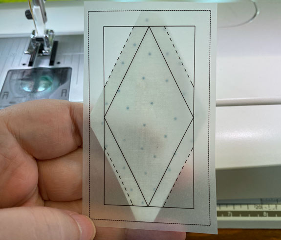Position diamond shape between guidelines Position diamond shape between guidelines