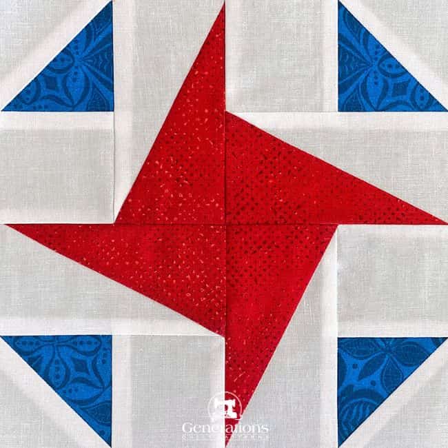 The Liberty Star quilt block, instructions in 5 sizes The Liberty Star quilt block, instructions in 5 sizes