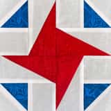 Liberty Star quilt block tutorial in 5 sizes