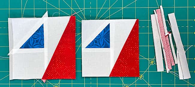 A Liberty Star unit, untrimmed (left), trimmed (center), and waste (right) A Liberty Star unit, untrimmed (left), trimmed (center), and waste (right)