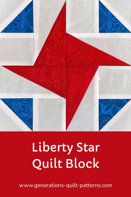 Remember to pin this Liberty Star quilt block tutorial Remember to pin this Liberty Star quilt block tutorial