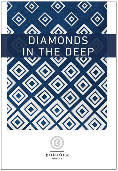 Diamonds in the Deep quilt pattern by Bonjour Quilts