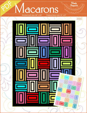 Macarons by Wendy Sheppard, finished size is 66” x 90”