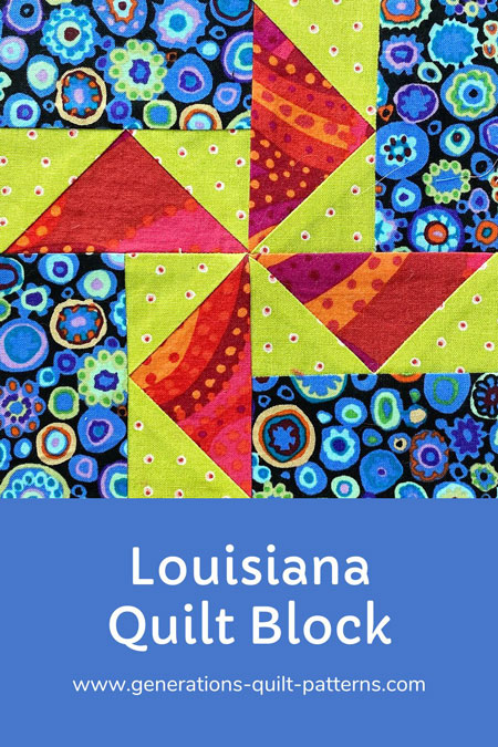 Pin this Louisana quilt block tutorial