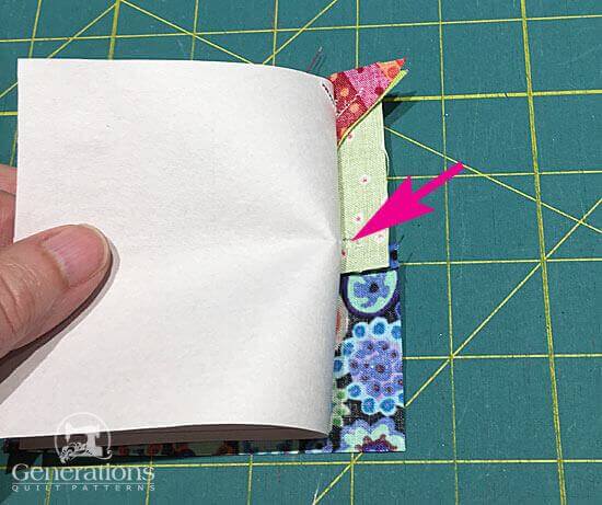 Pull the stitches away from the pattern