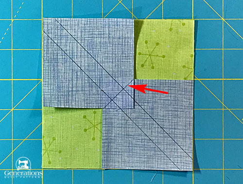 Draw a pair of parallel diagonal lines