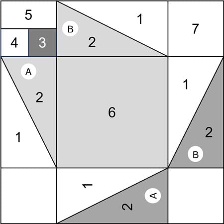 Magnolia Bud quilt block design Magnolia Bud quilt block design