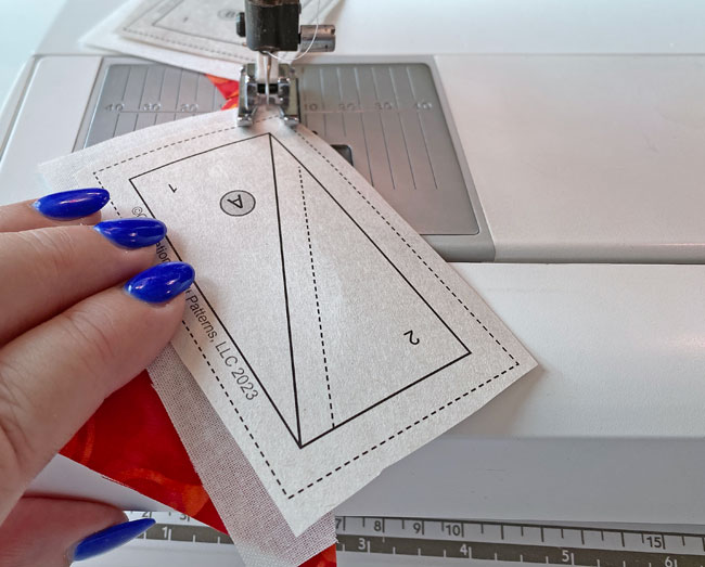 Chain piecing HRT seams Chain piecing HRT seams