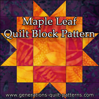 Maple Leaf Quilt Pattern, FREE QUILT PATTERN