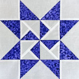 Martha Washington Star quilt block tutorial in 5 sizes