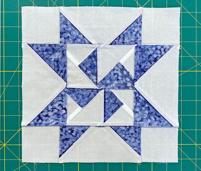 The back of our Martha Washington Star sample