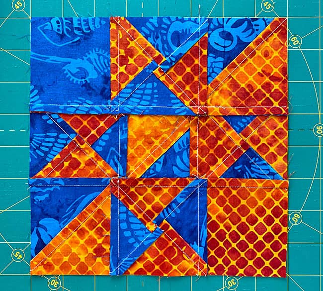 The back side of our Massachusetts quilt block The back side of our Massachusetts quilt block