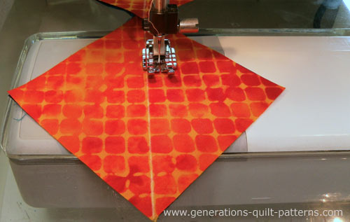 Stitch on each side of the drawn line for both pairs Stitch on each side of the drawn line for both pairs