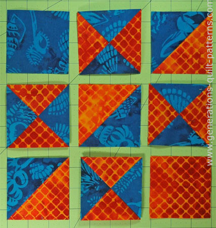 Arrange the patches for the block Arrange the patches for the block