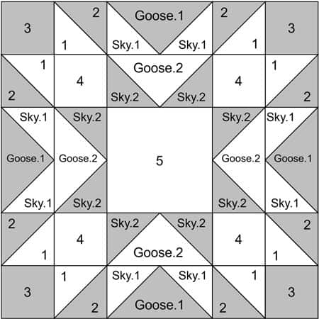 Memory quilt block pattern