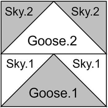 Flying Geese pairs design