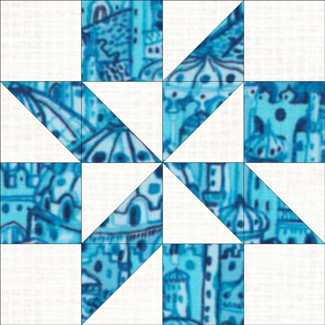 Meteor quilt block design variation Meteor quilt block design variation