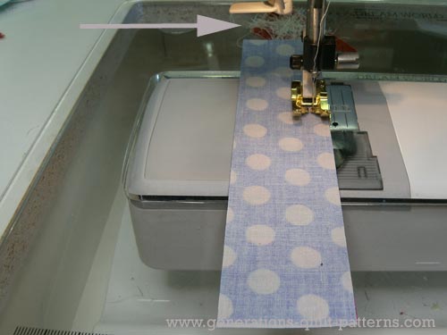 Stitch the strips together Stitch the strips together