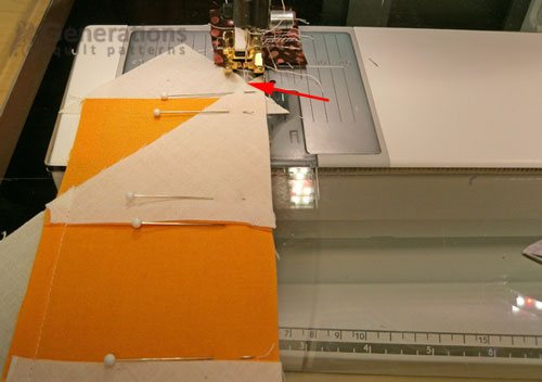 Stitch the rows together