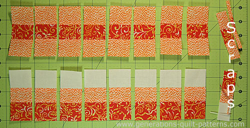 The units after subcutting the stripsets. The units after subcutting the stripsets.