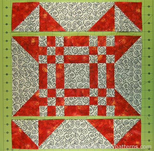 Sew the units in each row together Sew the units in each row together