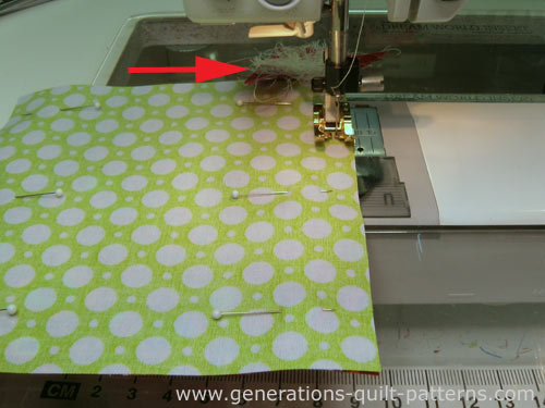 Sew the seams of two opposite sides