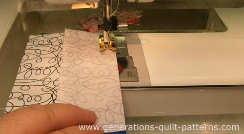 Add the remaining A strip to the opposite side