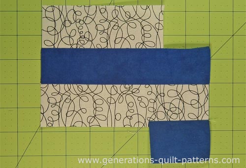 The finished strip set before trimming. Wonky looking, isn't it?