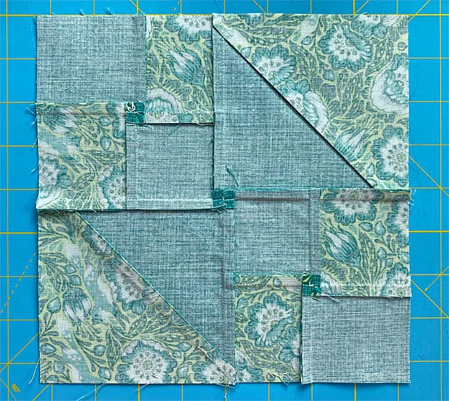 Our finished Northern Lights quilt block for the backside Our finished Northern Lights quilt block for the backside