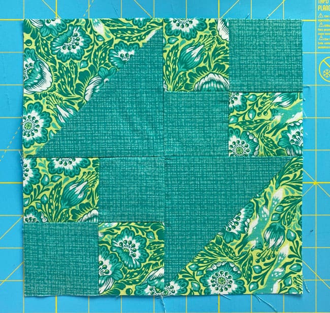 The finished Northern Lights quilt block sample The finished Northern Lights quilt block sample